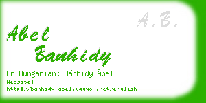 abel banhidy business card